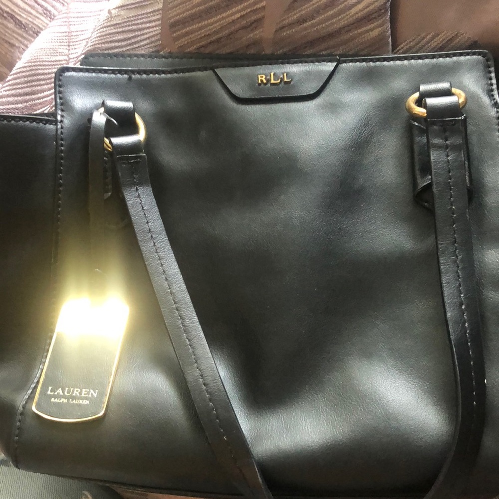 Ralph Lauren Black Leather Bag